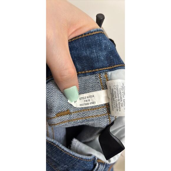 Madewell Jeans Womens 26 Blue Slim Straight Distressed Button-Front High Rise - Picture 6 of 6